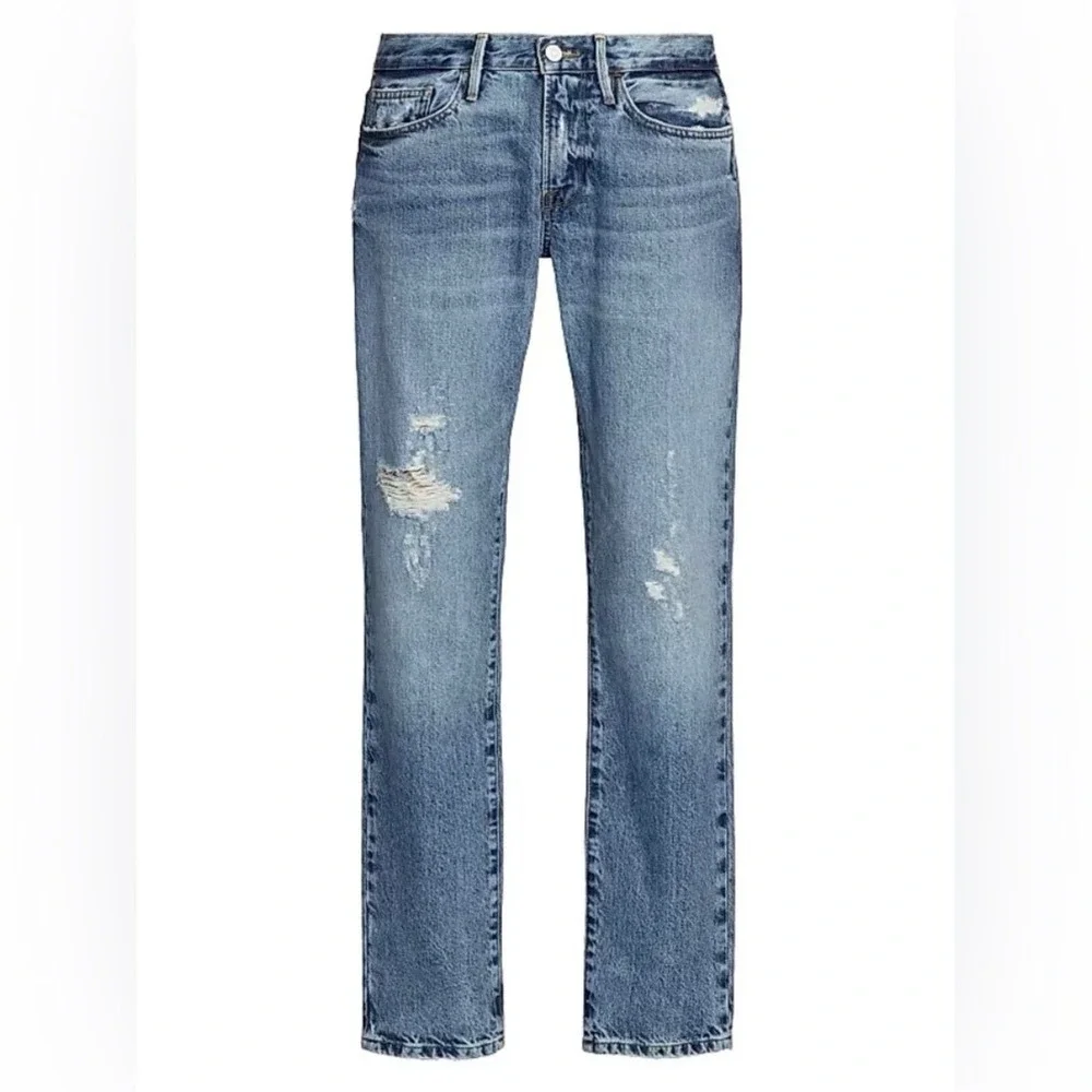 FRAME L'Homme Slim Bluejay Rips Distressed Jeans Men's Size 34
